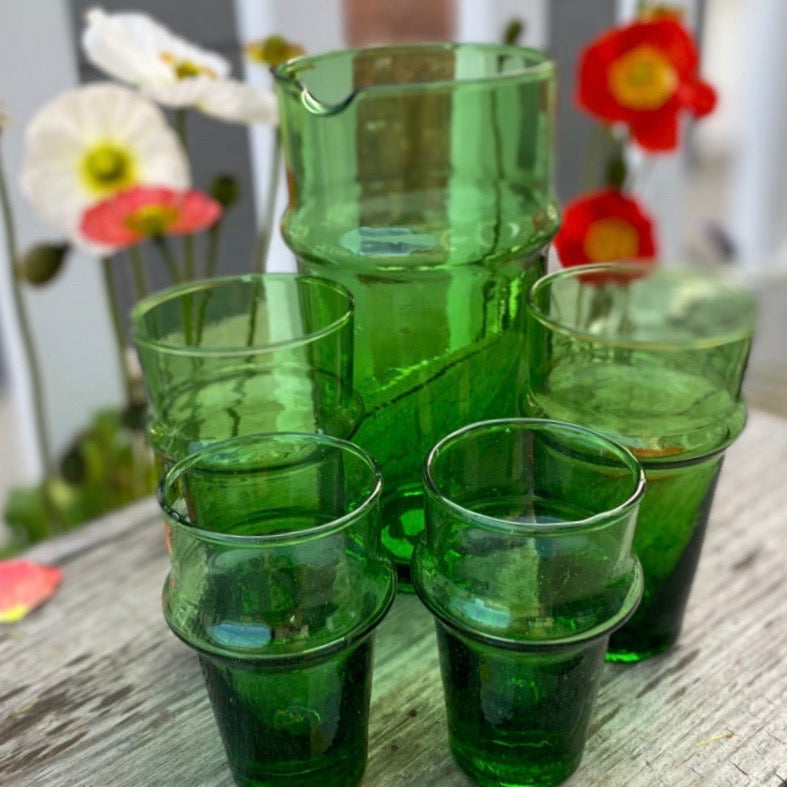 Beldi French Moroccan Tea Glass in Green (small)