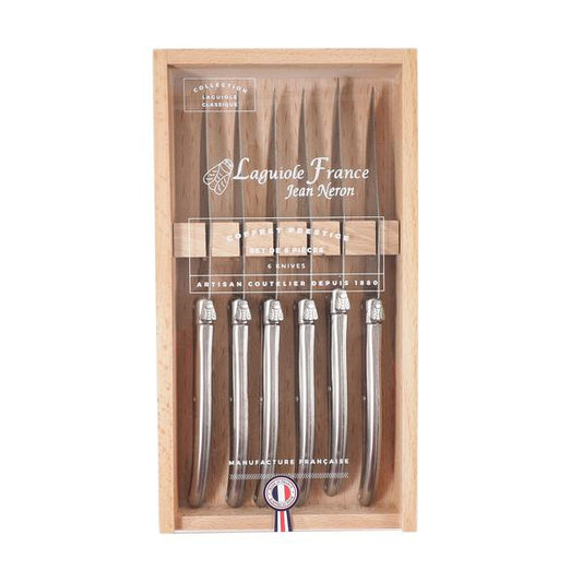 Laguiole Stainless Steel French Steak Knife Set (6)