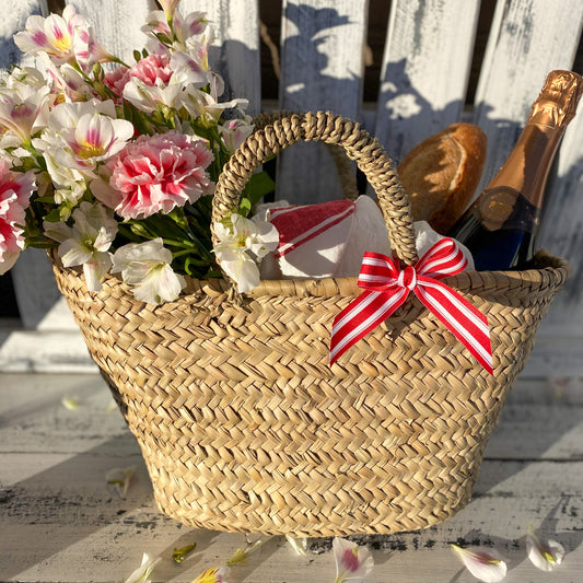 Petit French Basket with Woven Handles
